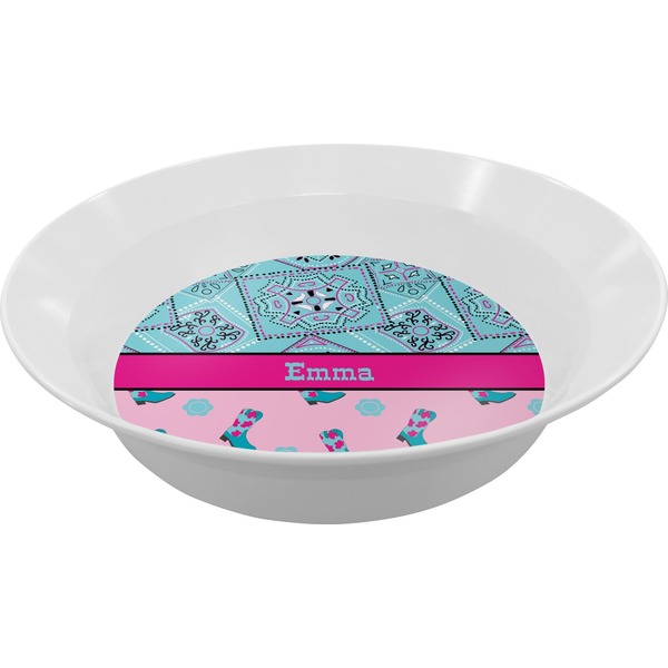 Custom Cowgirl Melamine Bowl - 12 oz (Personalized)