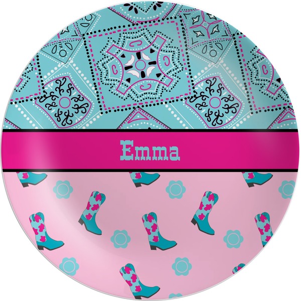 Custom Cowgirl Melamine Plate (Personalized)
