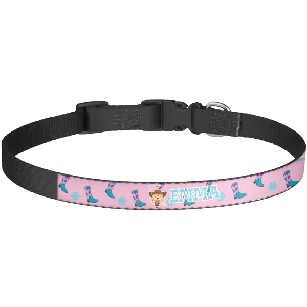 Custom Cowgirl Dog Collar - Large (Personalized)