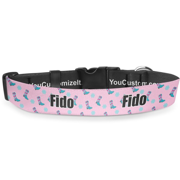 Custom Cowgirl Deluxe Dog Collar - Toy (6" to 8.5") (Personalized)