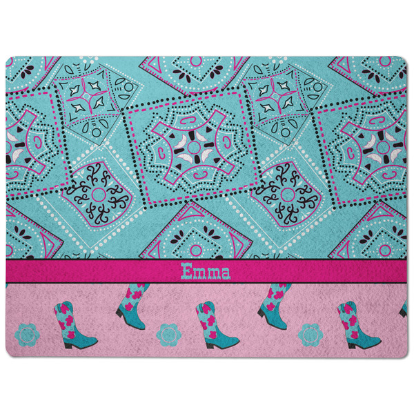 Cowgirl Dog Food Mat - Medium without bowls