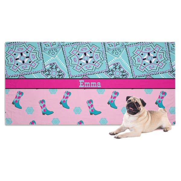 Custom Cowgirl Dog Towel (Personalized)