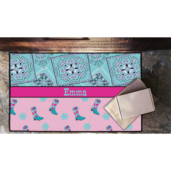 Cowgirl Door Mat - LIFESTYLE (Lrg)