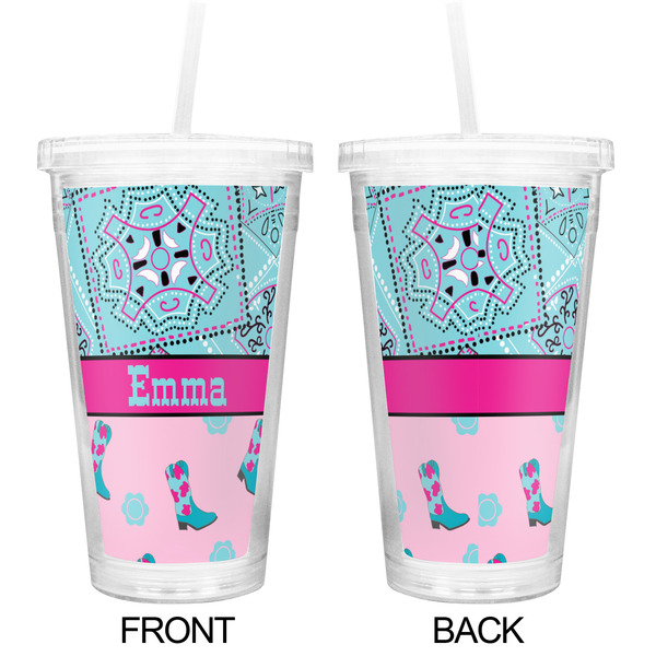 Cowgirl Double Wall Tumbler with Straw - Approval