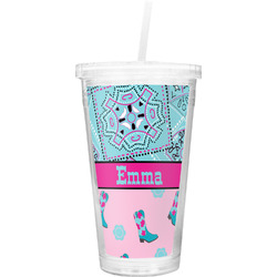 Cowgirl Double Wall Tumbler with Straw (Personalized)