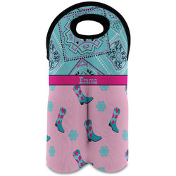 Cowgirl Wine Tote Bag (2 Bottles) (Personalized)