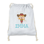 Cowgirl Drawstring Backpack - Sweatshirt Fleece (Personalized)