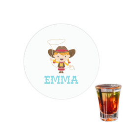Cowgirl Printed Drink Topper - 1.5" (Personalized)