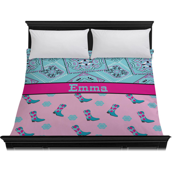 Cowgirl Duvet Cover - King - On Bed - No Prop