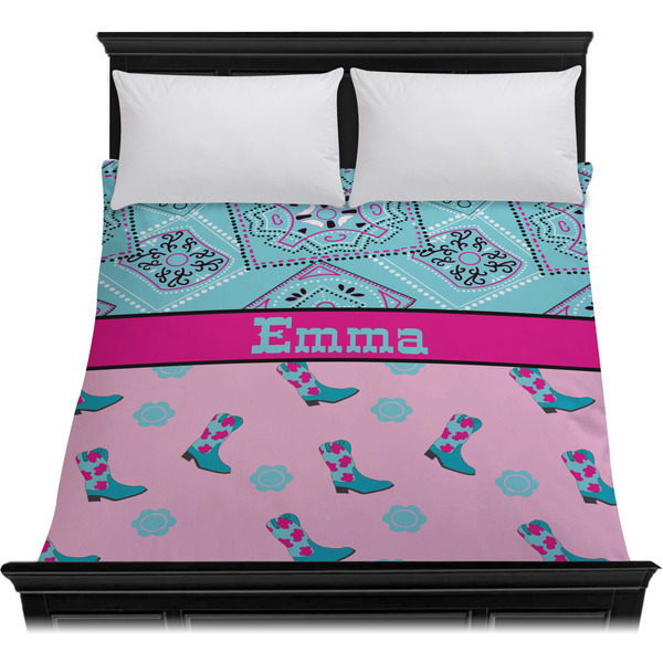 Cowgirl Duvet Cover - Queen - On Bed - No Prop