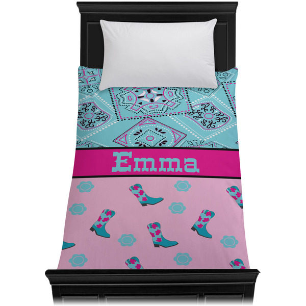 Cowgirl Duvet Cover - Twin - On Bed - No Prop