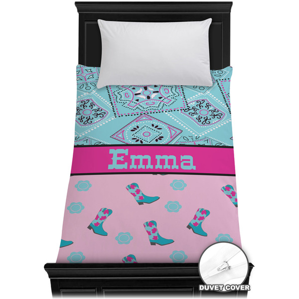 Custom Cowgirl Duvet Cover - Twin XL (Personalized)