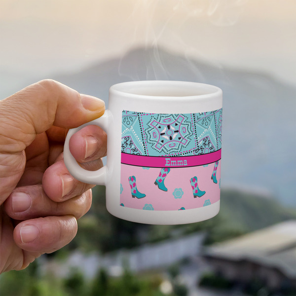 Cowgirl Espresso Cup - 3oz LIFESTYLE (new hand)