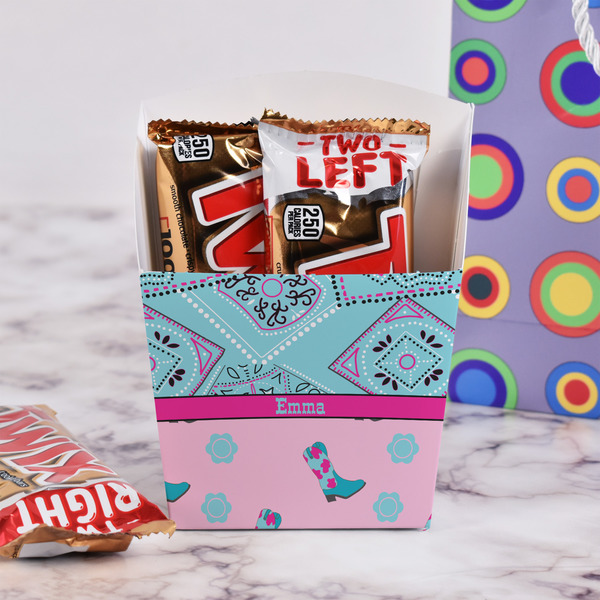 Cowgirl French Fry Favor Box - w/ Treats View
