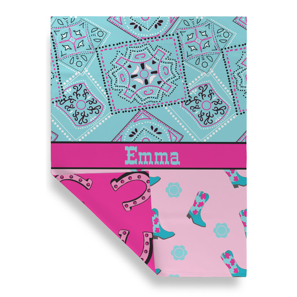 Cowgirl Garden Flags - Large - Double Sided - FRONT FOLDED