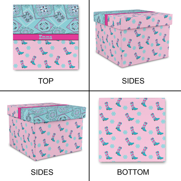 Cowgirl Gift Boxes with Lid - Canvas Wrapped - Large - Approval