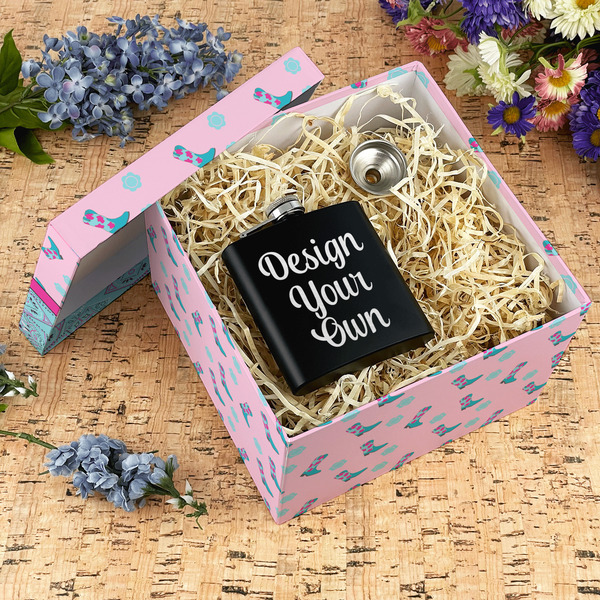 Cowgirl Gift Boxes with Lid - Canvas Wrapped - X-Large - In Context