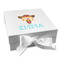 Cowgirl Gift Boxes with Magnetic Lid - White - Front
