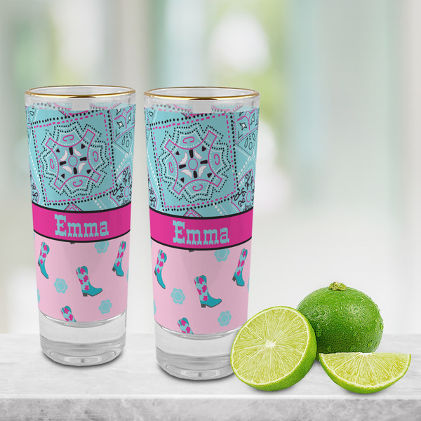 Cowgirl Glass Shot Glass - 2 oz - LIFESTYLE