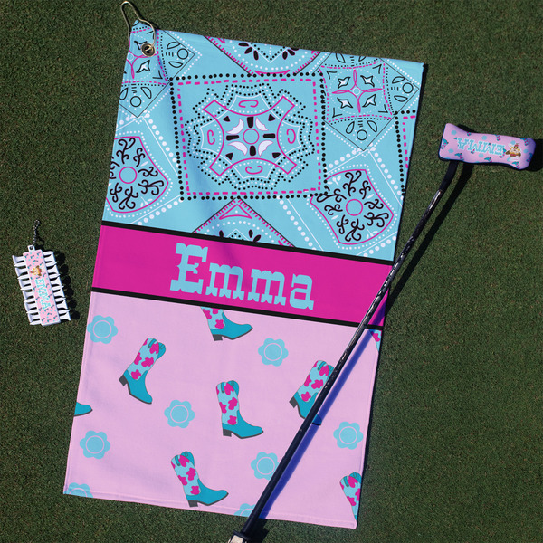 Custom Cowgirl Golf Towel Gift Set (Personalized)