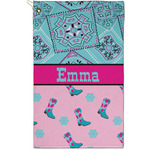 Cowgirl Golf Towel - Poly-Cotton Blend - Small w/ Name or Text