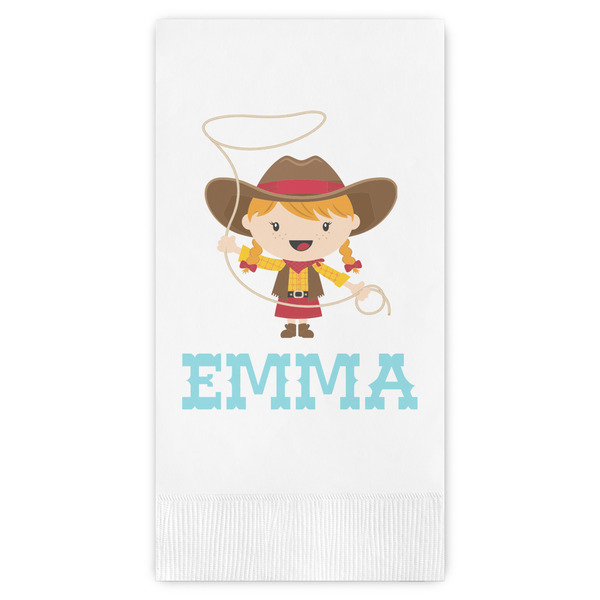 Custom Cowgirl Guest Paper Towels - Full Color (Personalized)