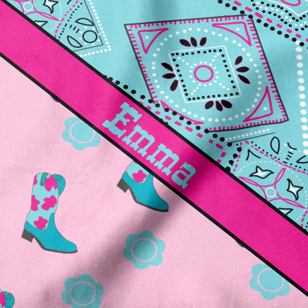 Cowgirl Hooded Baby Towel- Detail Close Up