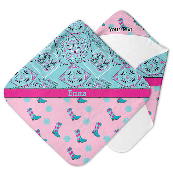 Custom Cowgirl Hooded Baby Towel (Personalized)