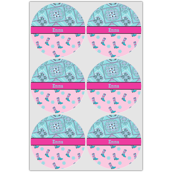 Cowgirl Icing Circle - Large - Set of 6