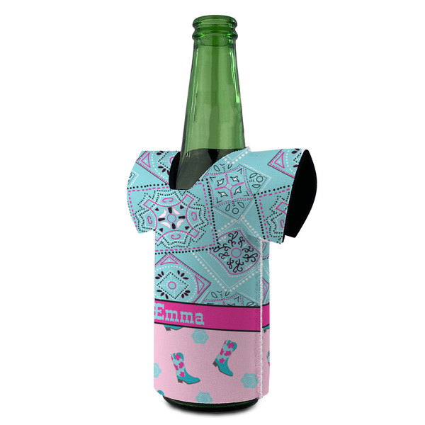 Cowgirl Jersey Bottle Cooler - ANGLE (on bottle)