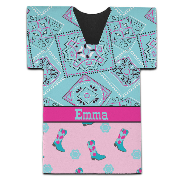 Custom Cowgirl Jersey Bottle Cooler (Personalized)
