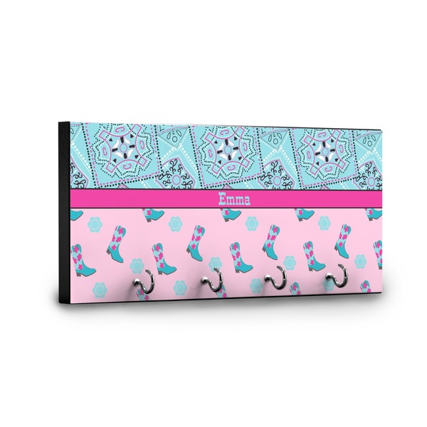 Cowgirl Key Hanger - Front View with Hooks