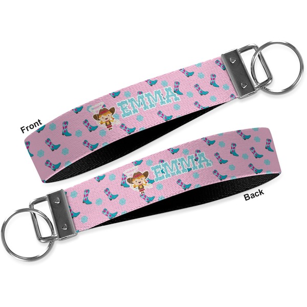 Cowgirl Key-chain - Metal and Nylon - Front and Back