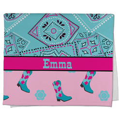 Cowgirl Kitchen Towel - Poly Cotton w/ Name or Text