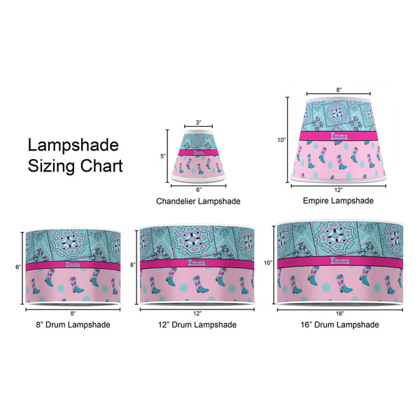 Cowgirl Lampshade Sizing Chart