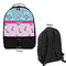 Cowgirl Large Backpack - Black - Front & Back View