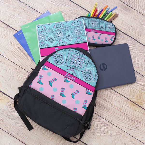 Cowgirl Large Backpack - Black - With Stuff