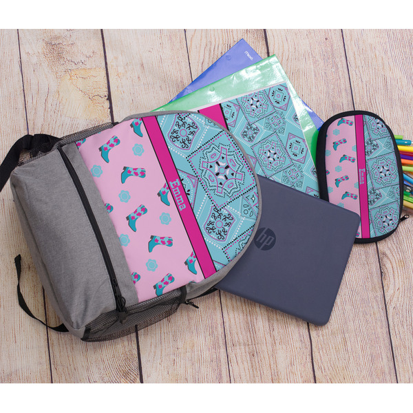 Cowgirl Large Backpack - Gray - With Stuff