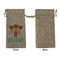 Cowgirl Large Burlap Gift Bags - Front Approval