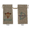 Cowgirl Large Burlap Gift Bags - Front & Back