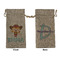 Cowgirl Large Burlap Gift Bag - Front & Back (Personalized)
