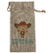 Cowgirl Large Burlap Gift Bags - Front