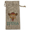 Cowgirl Large Burlap Gift Bag - Front (Personalized)