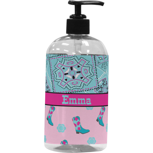 Custom Cowgirl Plastic Soap / Lotion Dispenser (Personalized)
