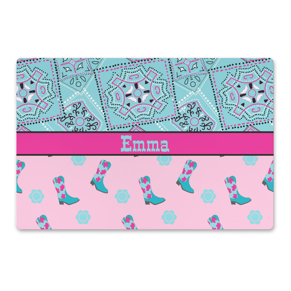 Custom Cowgirl Large Rectangle Car Magnet (Personalized)