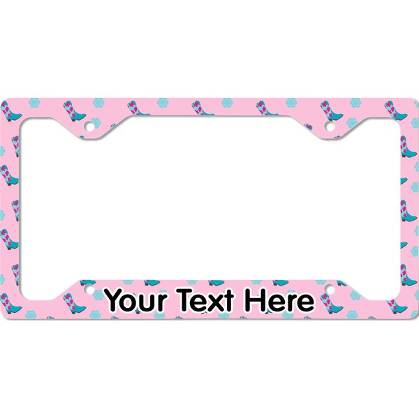 Custom Cowgirl License Plate Frame - Style C (Personalized)