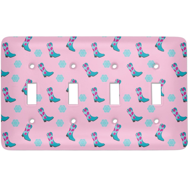 Custom Cowgirl Light Switch Cover (4 Toggle Plate)