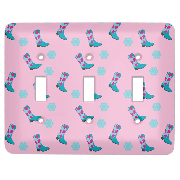 Custom Cowgirl Light Switch Cover (3 Toggle Plate)