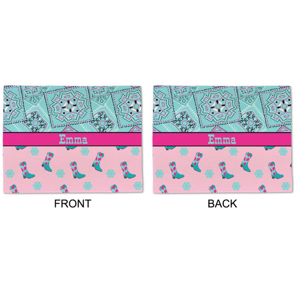 Cowgirl Linen Placemat - APPROVAL (double sided)