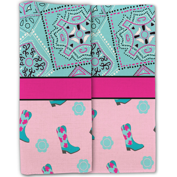 Cowgirl Linen Placemat - Folded Half (double sided)